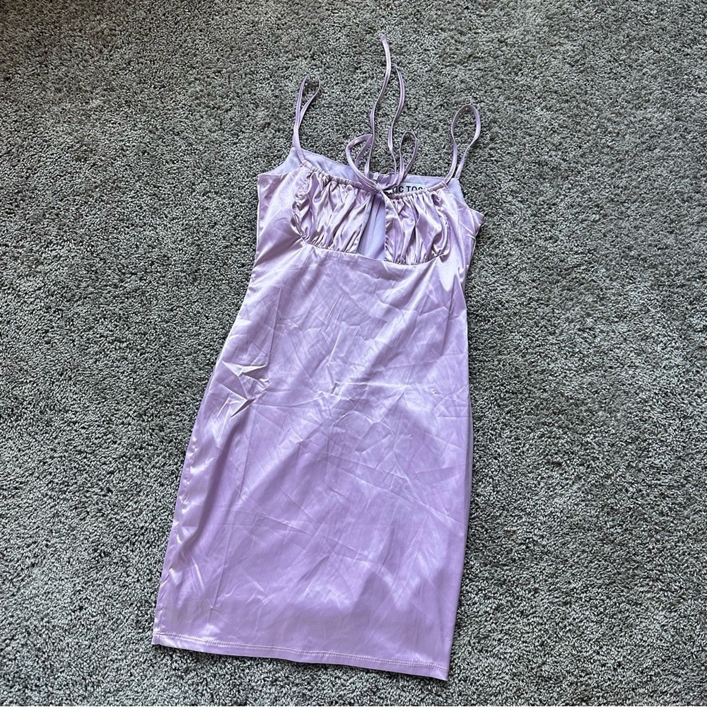Elegant Lavender Mini Dress